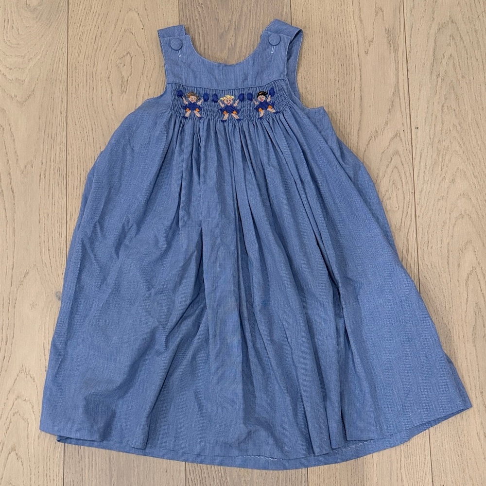 Smocked Cheerleader dress size 4